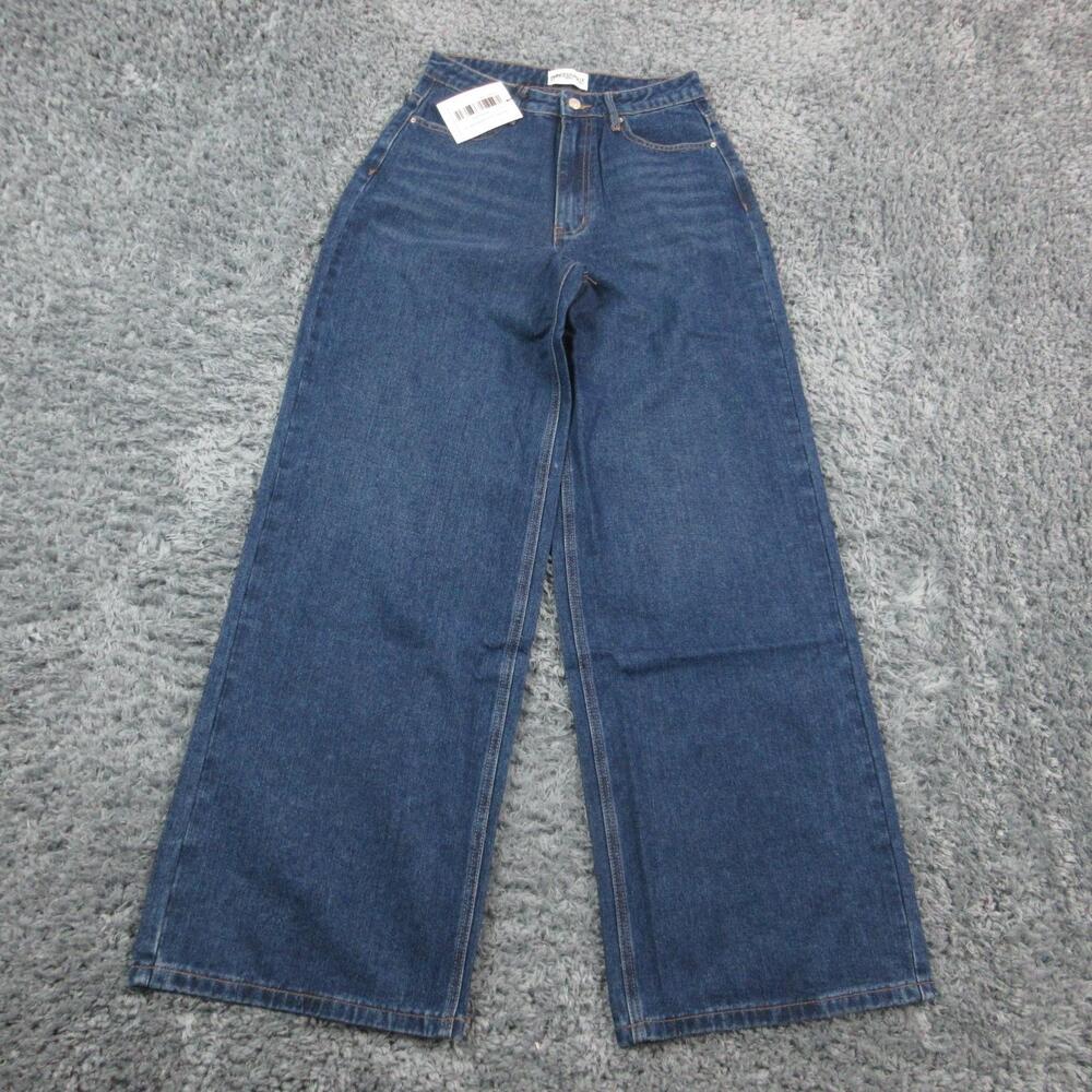 Princess Polly Jeans Womens 2 Blue Naylor Wide Leg High Rise Denim 27x34* NWT